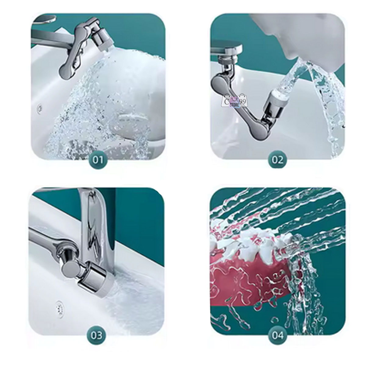 Miniatura 3 de Grifo Expansor Llave Giratorio de 1080°